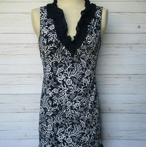 Vineyard Vines💦Sea Life Navy Blue Ruffle Dress